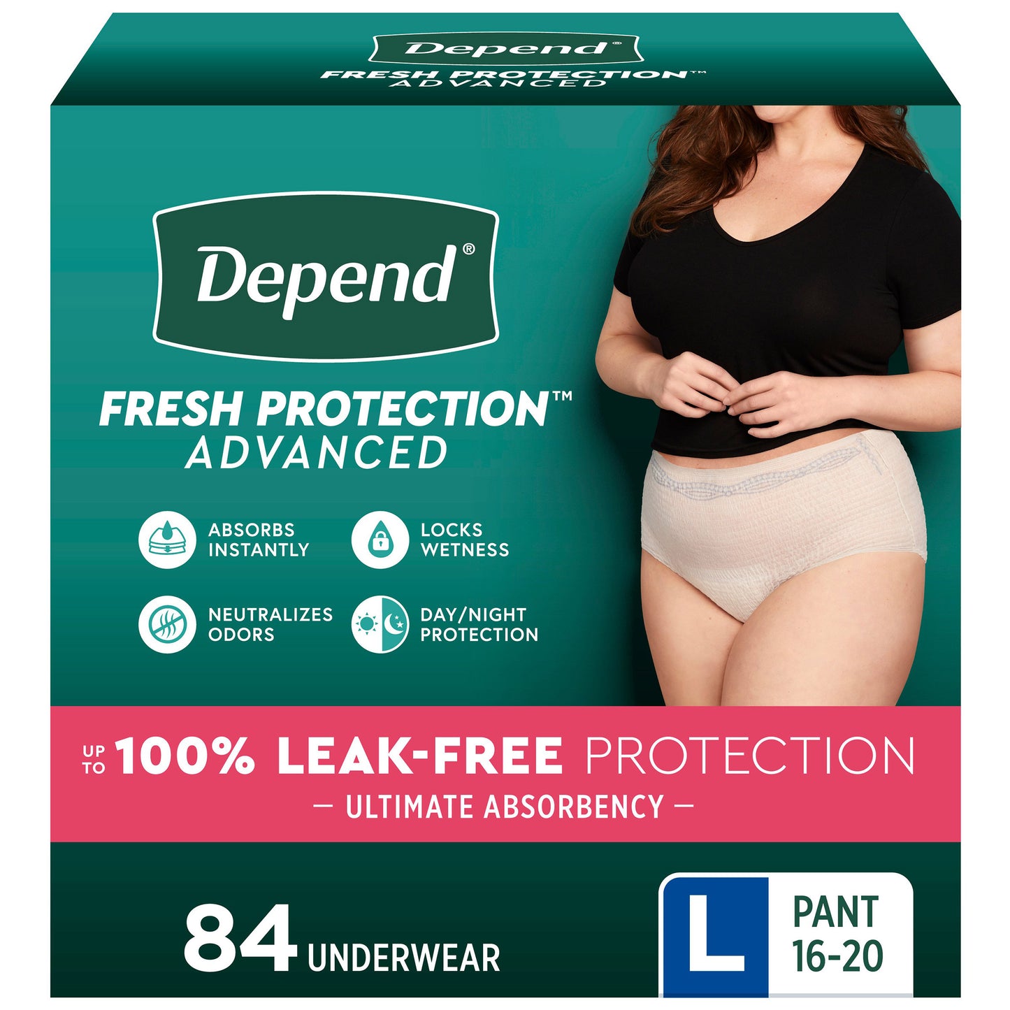 Fresh Protection Advanced Incontinence Underwear for Women, Ultimate Absorbency