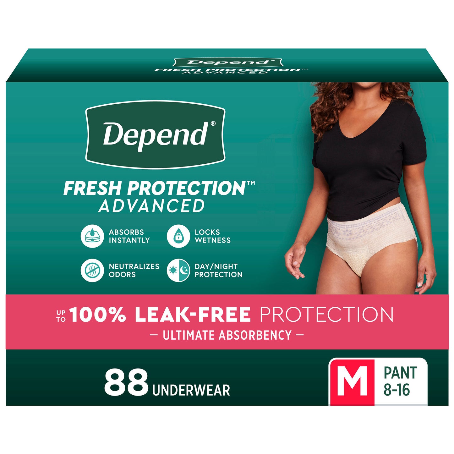 Fresh Protection Advanced Incontinence Underwear for Women, Ultimate Absorbency