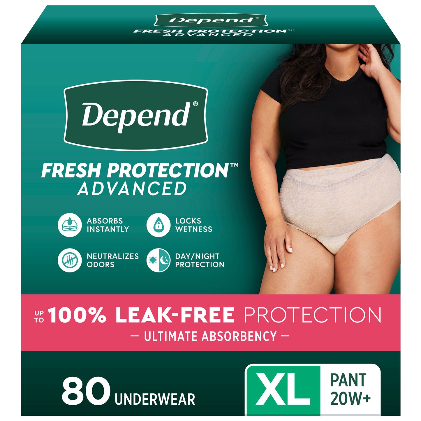 Fresh Protection Advanced Incontinence Underwear for Women, Ultimate Absorbency