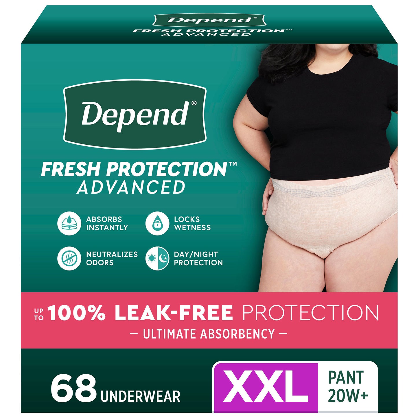 Fresh Protection Advanced Incontinence Underwear for Women, Ultimate Absorbency
