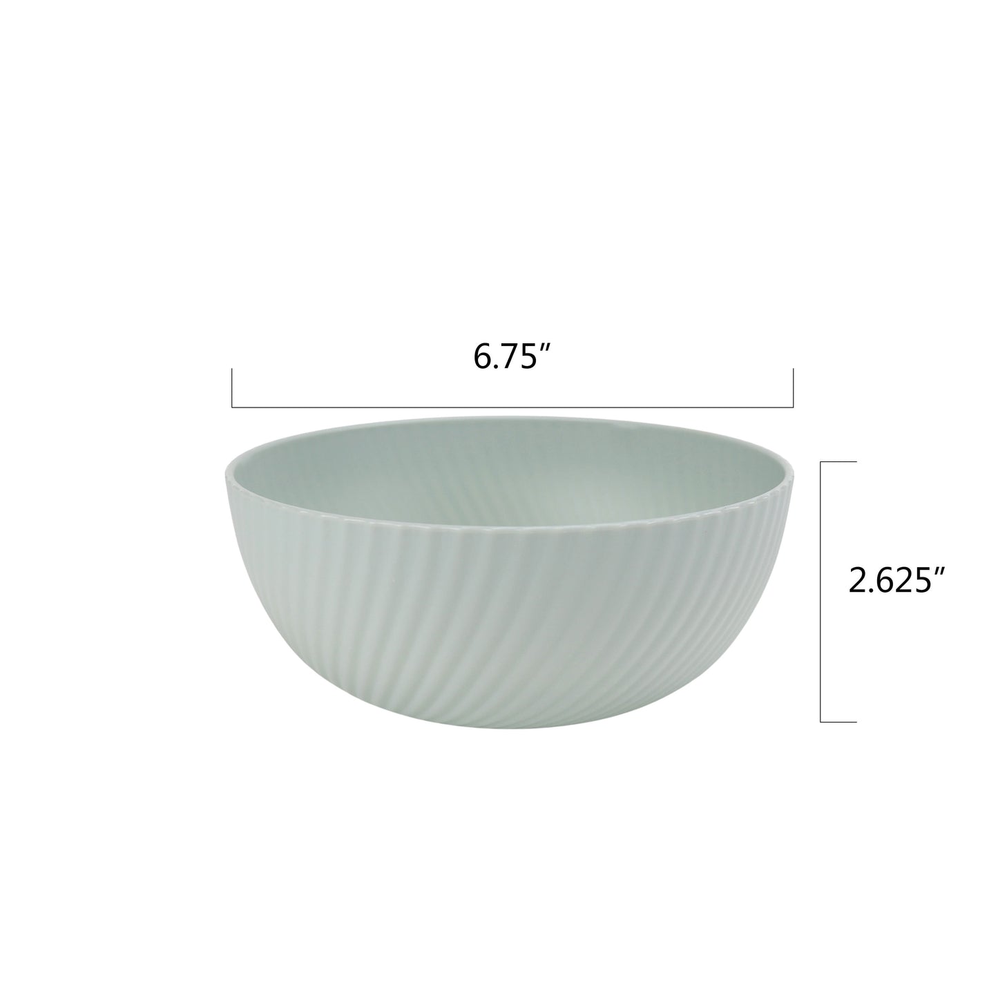 - Green round Plastic Cereal Bowl, Swirl Etched, 38-Ounce