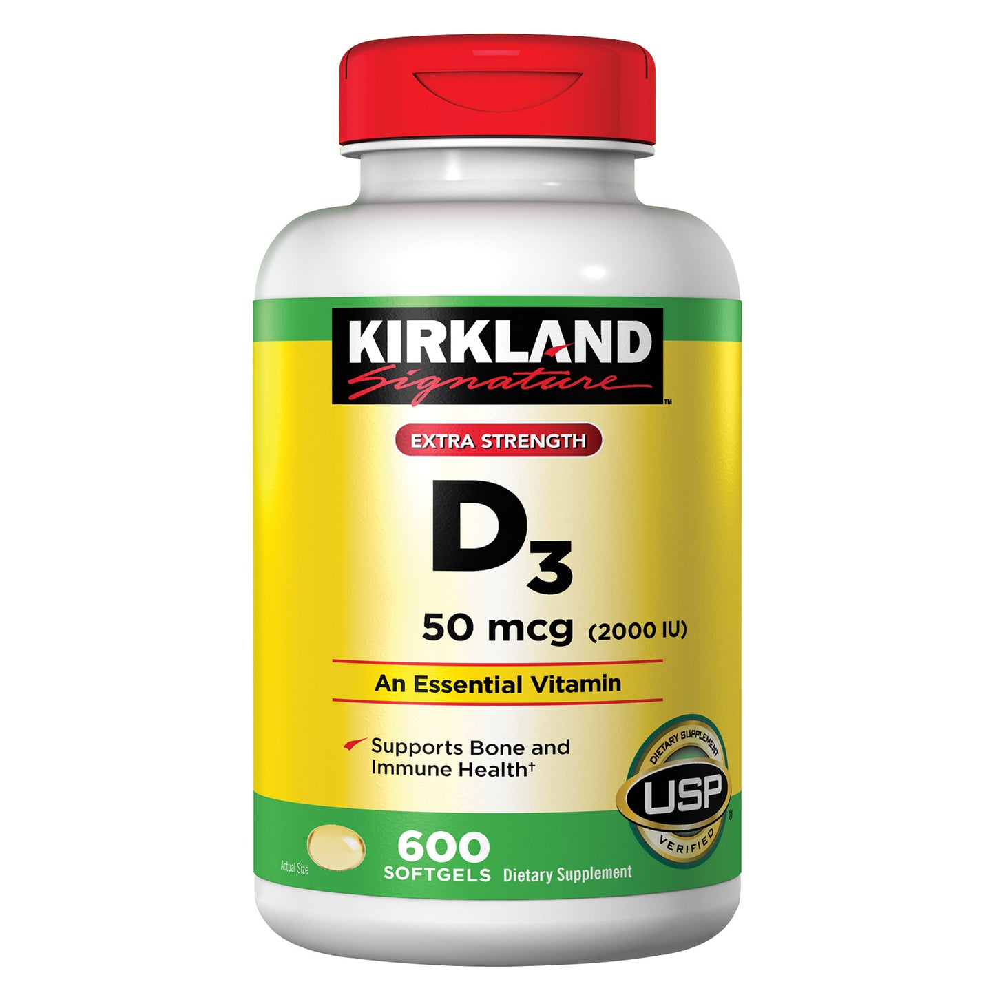 Extra Strength D3 50 Mcg., 600 Softgels