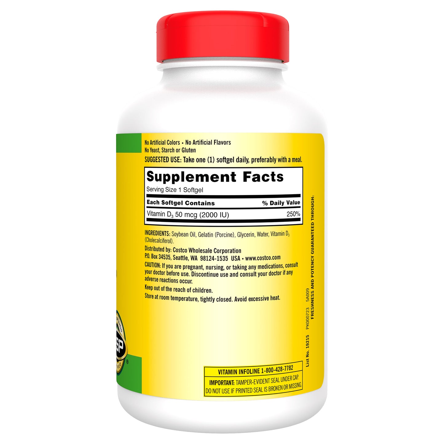 Extra Strength D3 50 Mcg., 600 Softgels