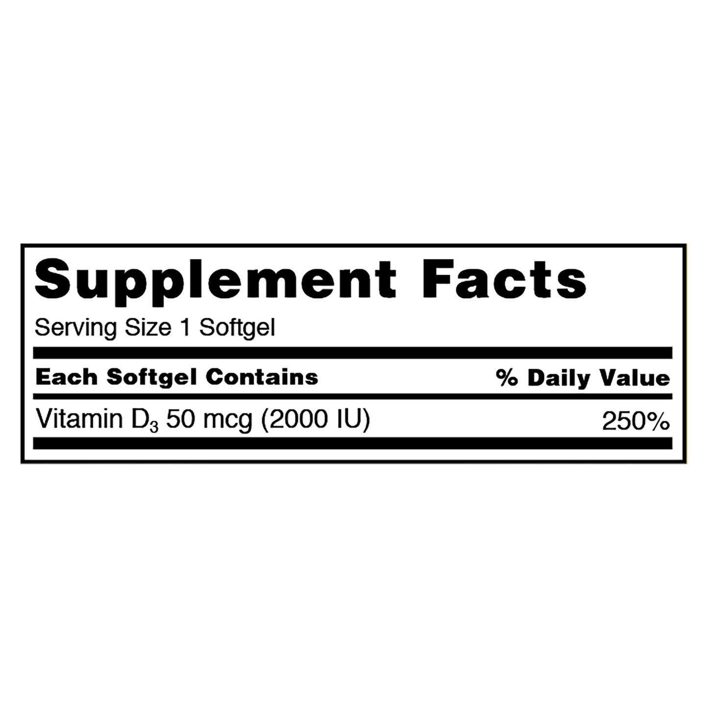 Extra Strength D3 50 Mcg., 600 Softgels