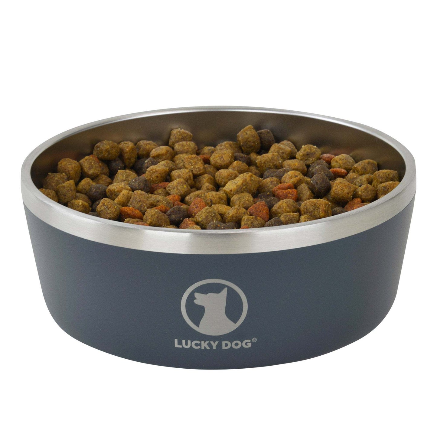Indulge 5, Double Wall 5 Cup Stainless Steel Dog Bowl, 2-Pack