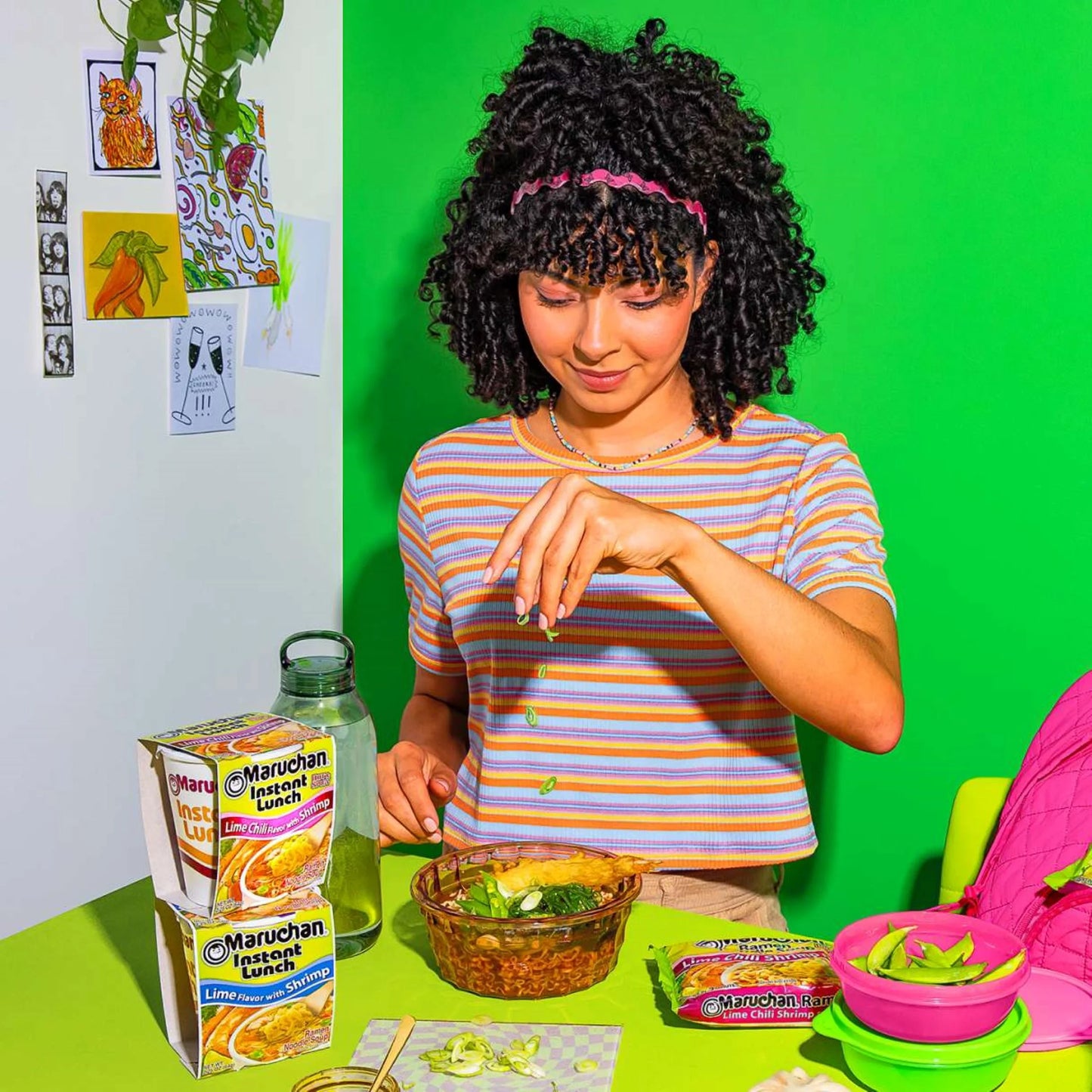 Instant Lunch Lime Chili Flavor with Shrimp Ramen Noodles, 2.25 Oz Shelf Stable Cup