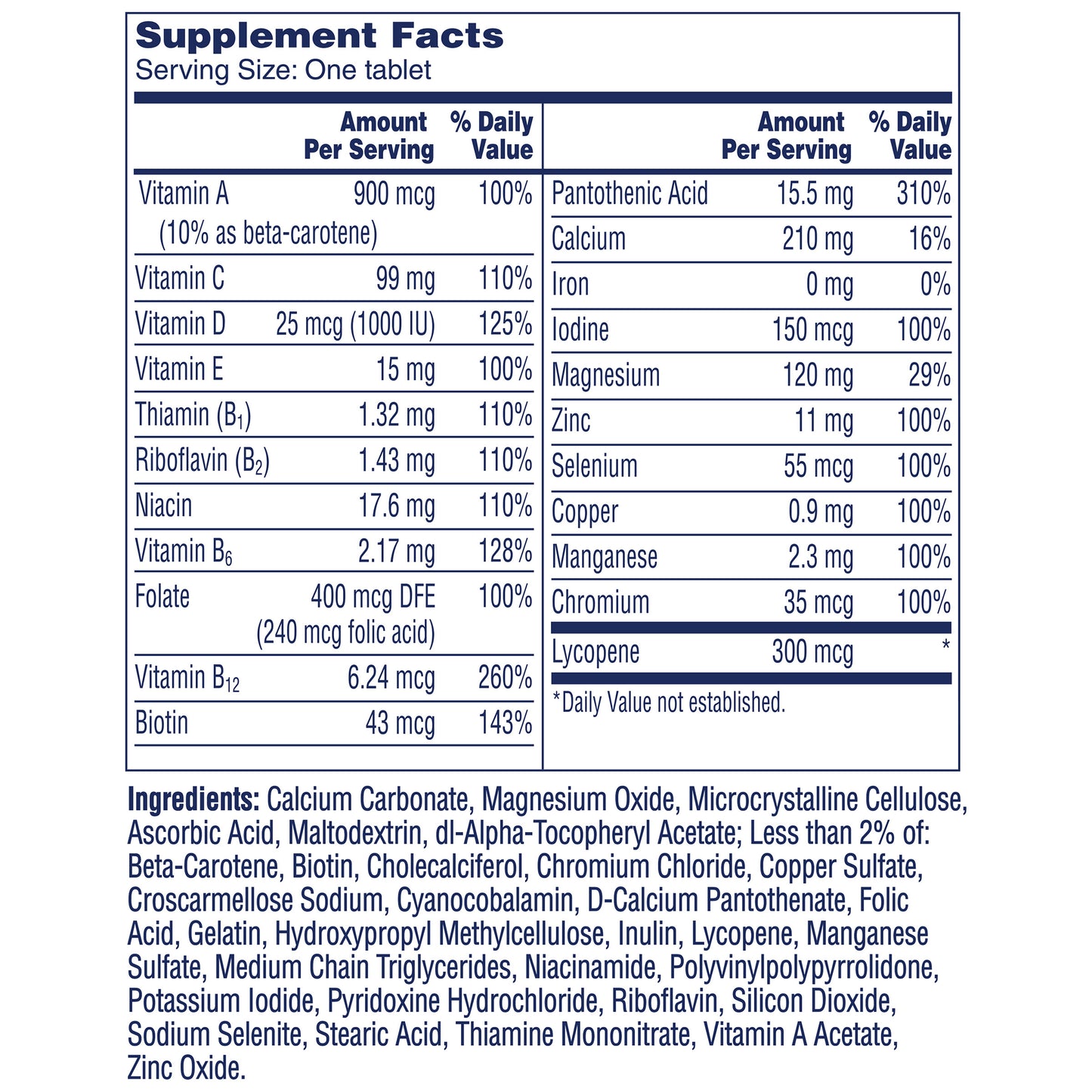 Men'S Multivitamin, 300 Tablets