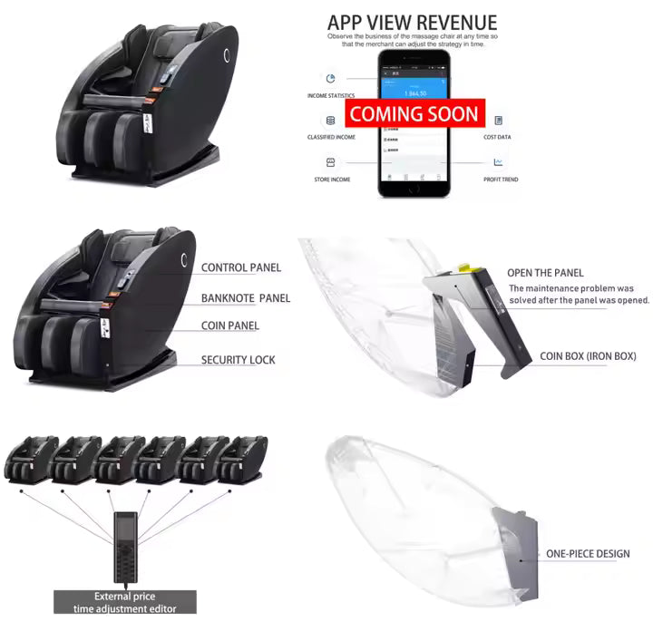 Commercial Use Bill&coin Operated Massage Chair Vending Machine with Payment System