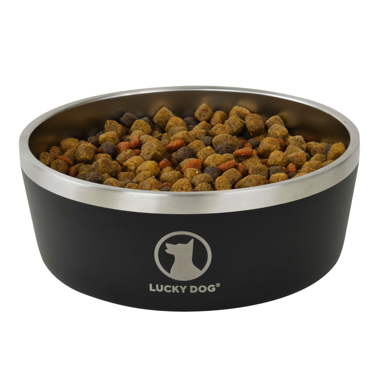 Indulge 5, Double Wall 5 Cup Stainless Steel Dog Bowl, 2-Pack