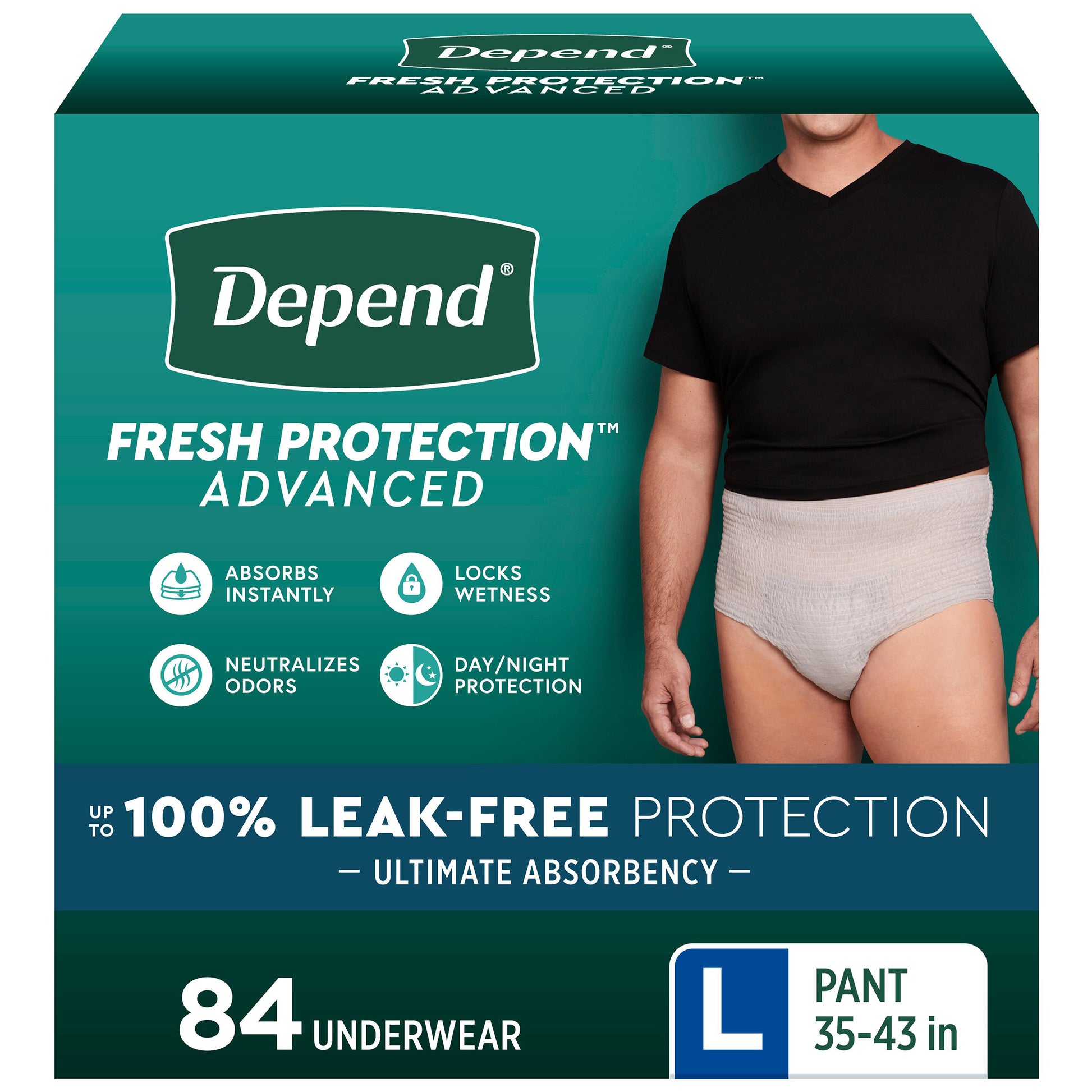 Fresh Protection Advanced Incontinence Underwear for Men, Ultimate Absorbency