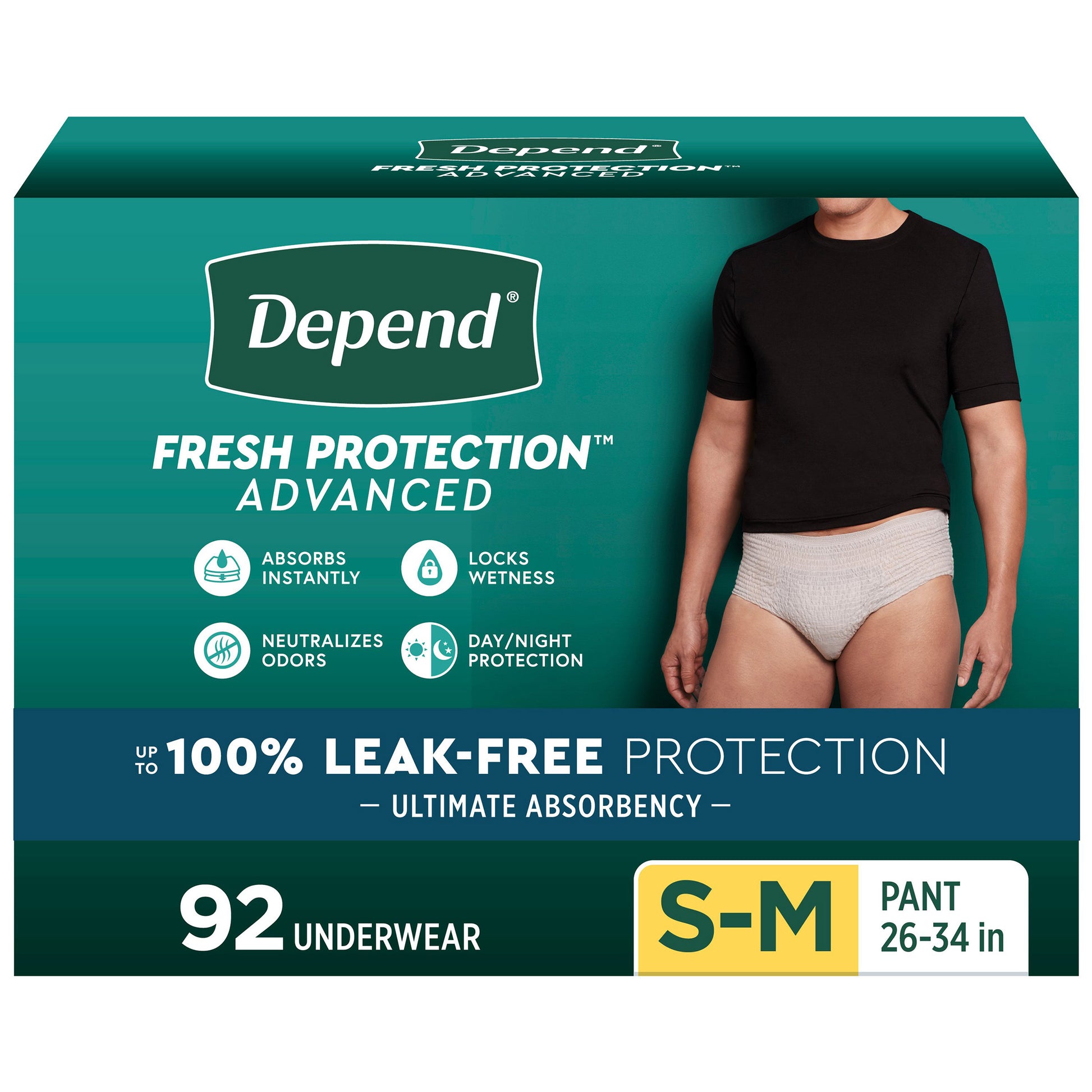 Fresh Protection Advanced Incontinence Underwear for Men, Ultimate Absorbency