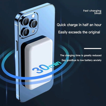 Wireless Portable Charger Mini Magnetic 5000Mah/10,000Mah Mobile Power for Iphone 15/14/13/12/Mini/Pro/Pro M Ax-Gray