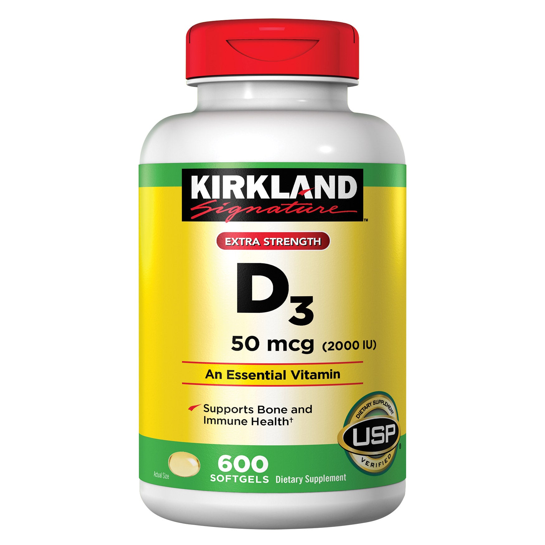 Extra Strength D3 50 Mcg., 600 Softgels