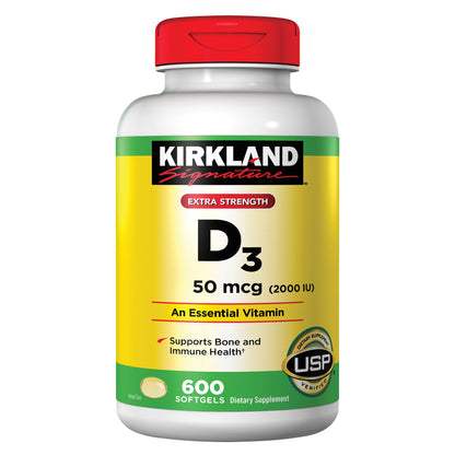 Extra Strength D3 50 Mcg., 600 Softgels