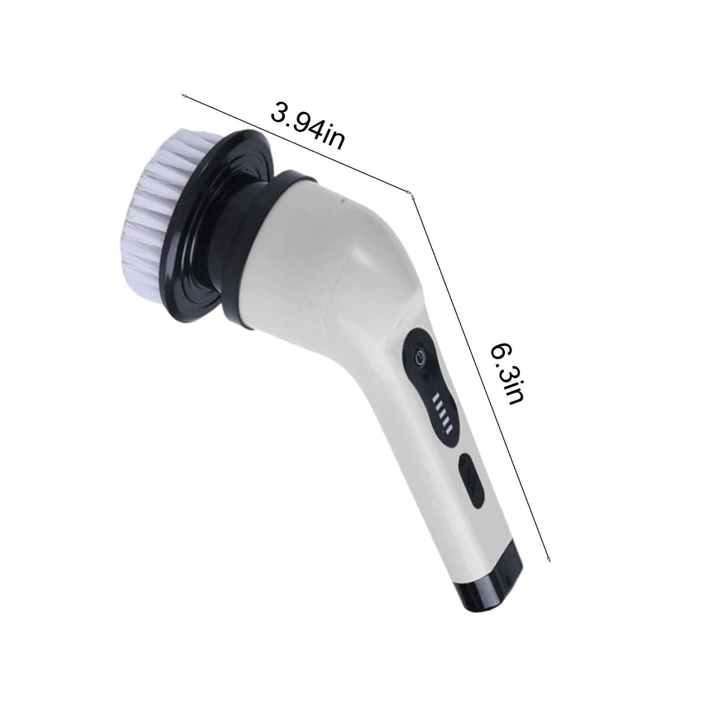 Electric Spin Scrubber, Cordless Bath Tub Power Scrubber with Long Handle & 6 Replaceable Heads, Detachable as Short Handle, Shower Cleaning Brush Household Tools for Bathroom & Tile Floor