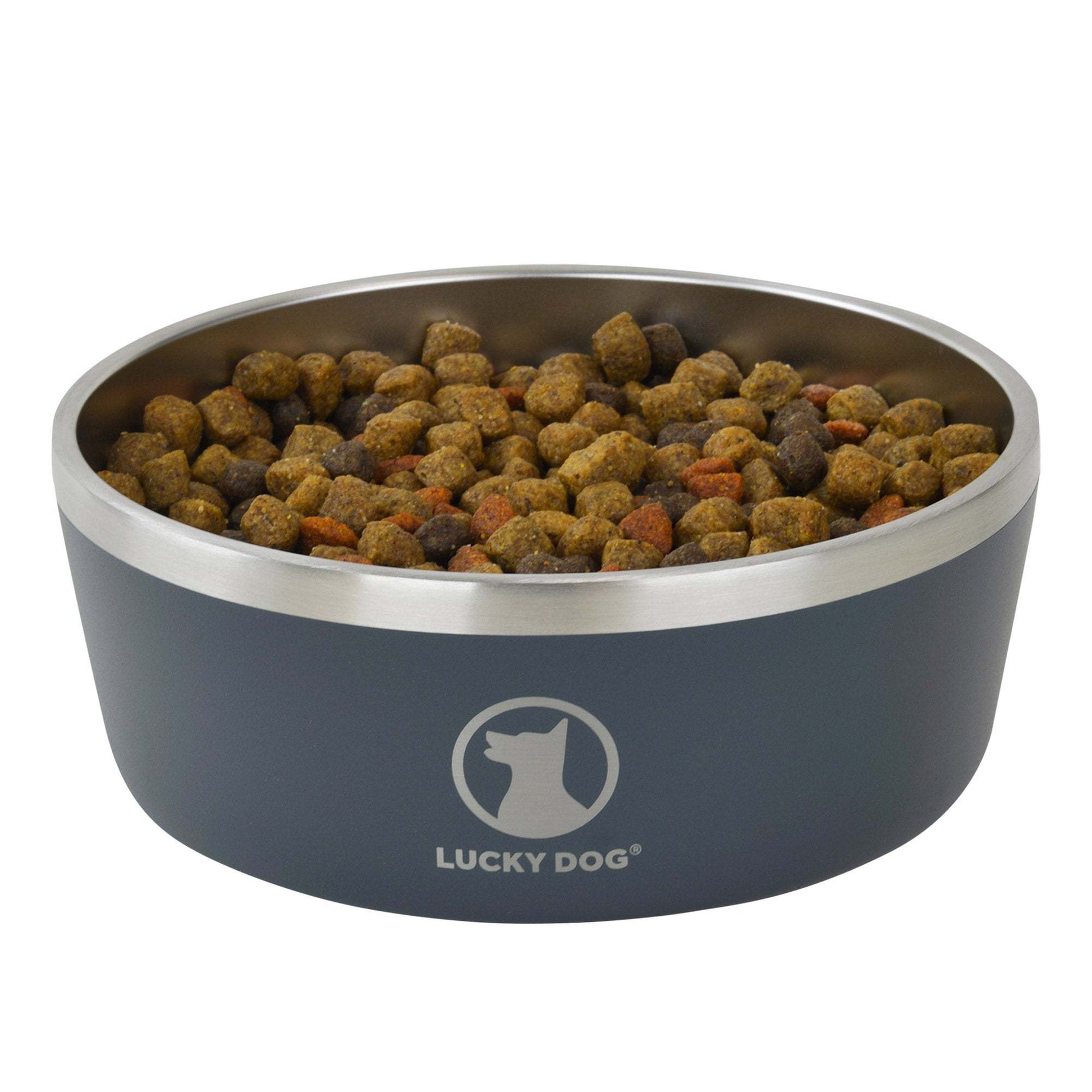Indulge 5, Double Wall 5 Cup Stainless Steel Dog Bowl, 2-Pack