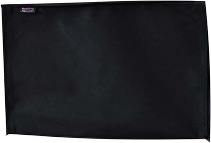 Outdoor 40"-43" TV set cover in black, waterproof and scratch resistant with Velcro closures and remote pocket.