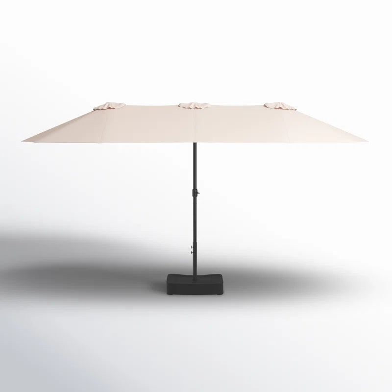 Nyasia 15 Ft X 9 Ft Rectangular Market Umbrella with Base