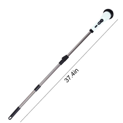 Electric Spin Scrubber, Cordless Bath Tub Power Scrubber with Long Handle & 6 Replaceable Heads, Detachable as Short Handle, Shower Cleaning Brush Household Tools for Bathroom & Tile Floor