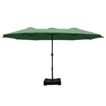 Nyasia 15 Ft X 9 Ft Rectangular Market Umbrella with Base