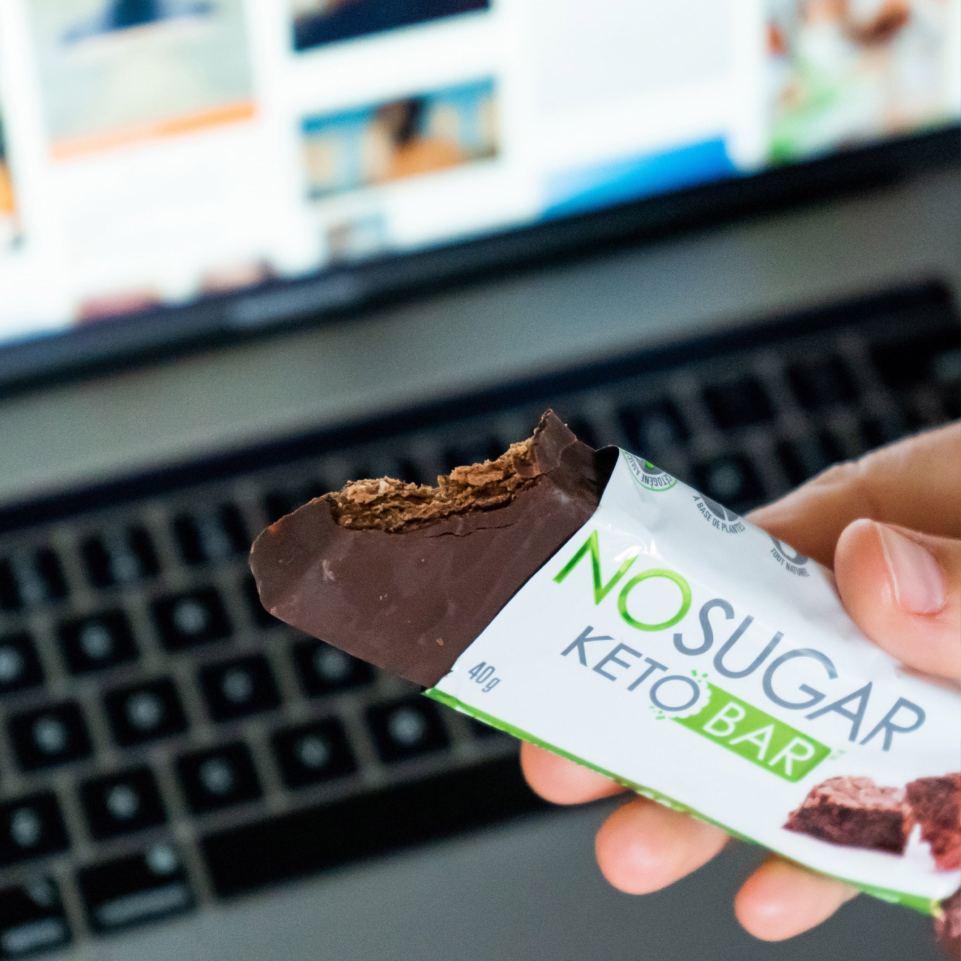 No Sugar Keto Bar (12-Count) 2-Pack Chocolate Fudge Brownie