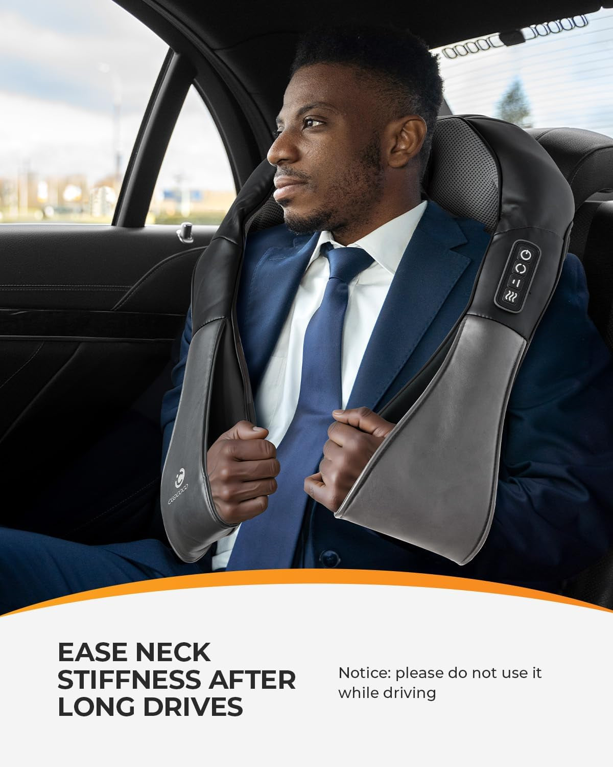 Shiatsu Neck Massager -4D Kneading Back Massager with Heat, FSA HSA Eligible, Birthday Day Gifts for Dad/Women/Men, Deep Kneading Electric Massage Pillow, Massagers for Back and Neck Shoulder
