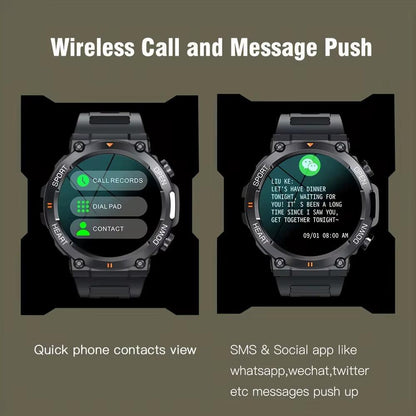 K56Pro Smart Watch for men with wireless call, message push, heart rate monitor, Bluetooth, and 1.39 inch 360x360 HD screen