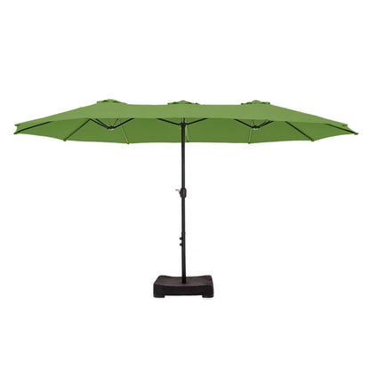 Nyasia 15 Ft X 9 Ft Rectangular Market Umbrella with Base
