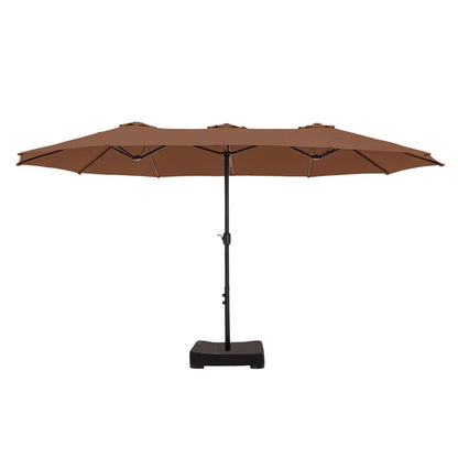 Nyasia 15 Ft X 9 Ft Rectangular Market Umbrella with Base