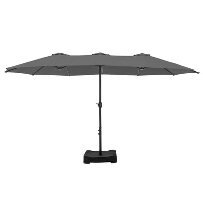 Nyasia 15 Ft X 9 Ft Rectangular Market Umbrella with Base