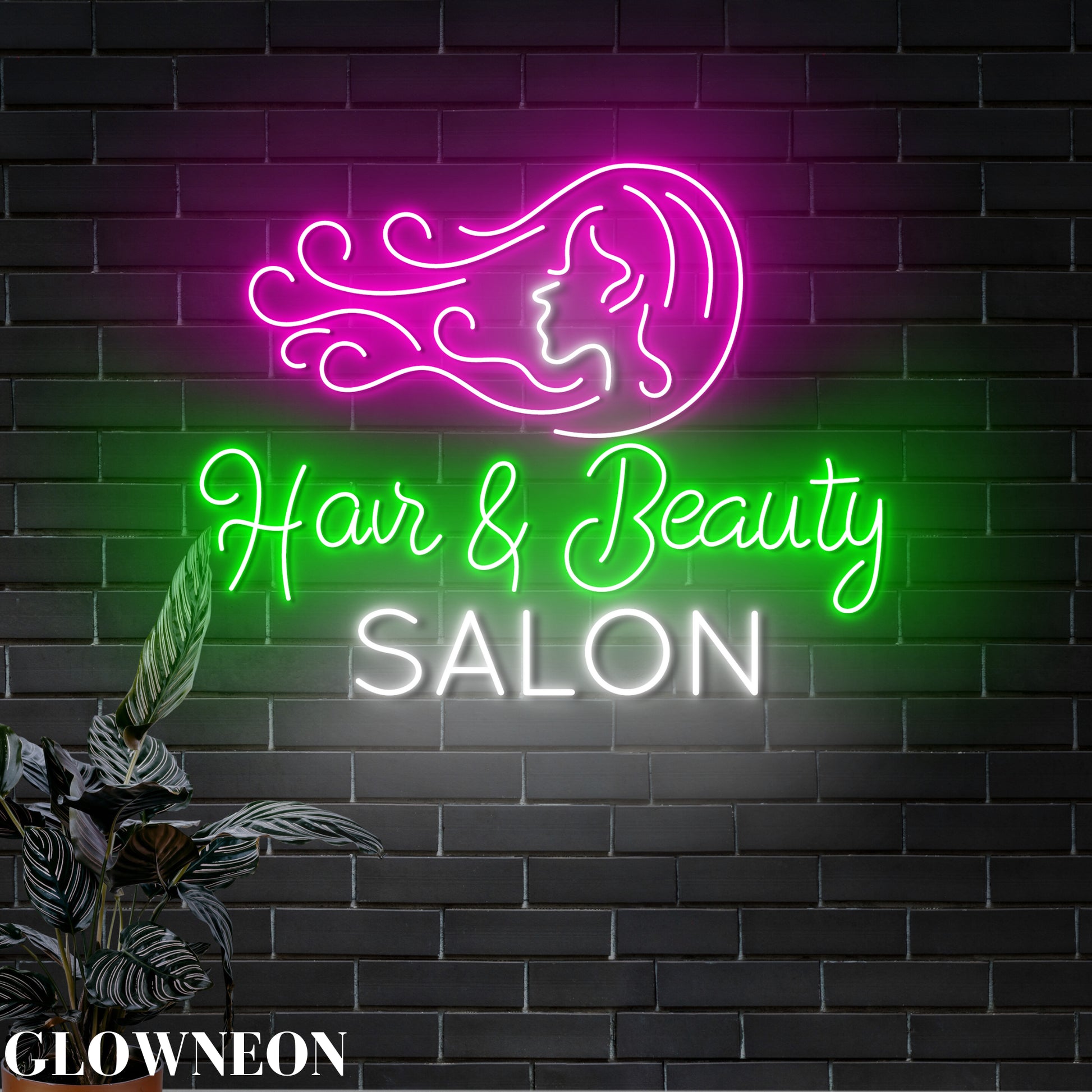 Hair & Beauty Salon Neon Signboard, Beauty Hair Salon Decor