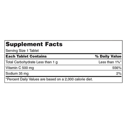 Chewable Vitamin C 500 Mg., 500 Tablets