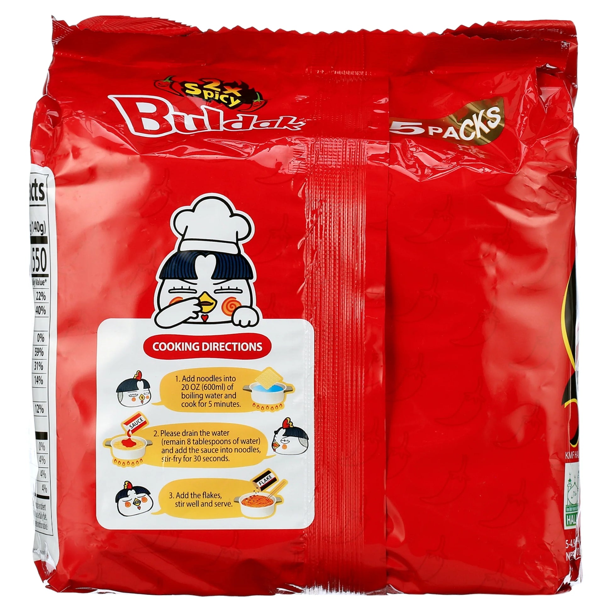 2X Spicy Hot Chicken Flavor Ramen_Korean SPICY NOODLE (140G Each) (5 Packs)