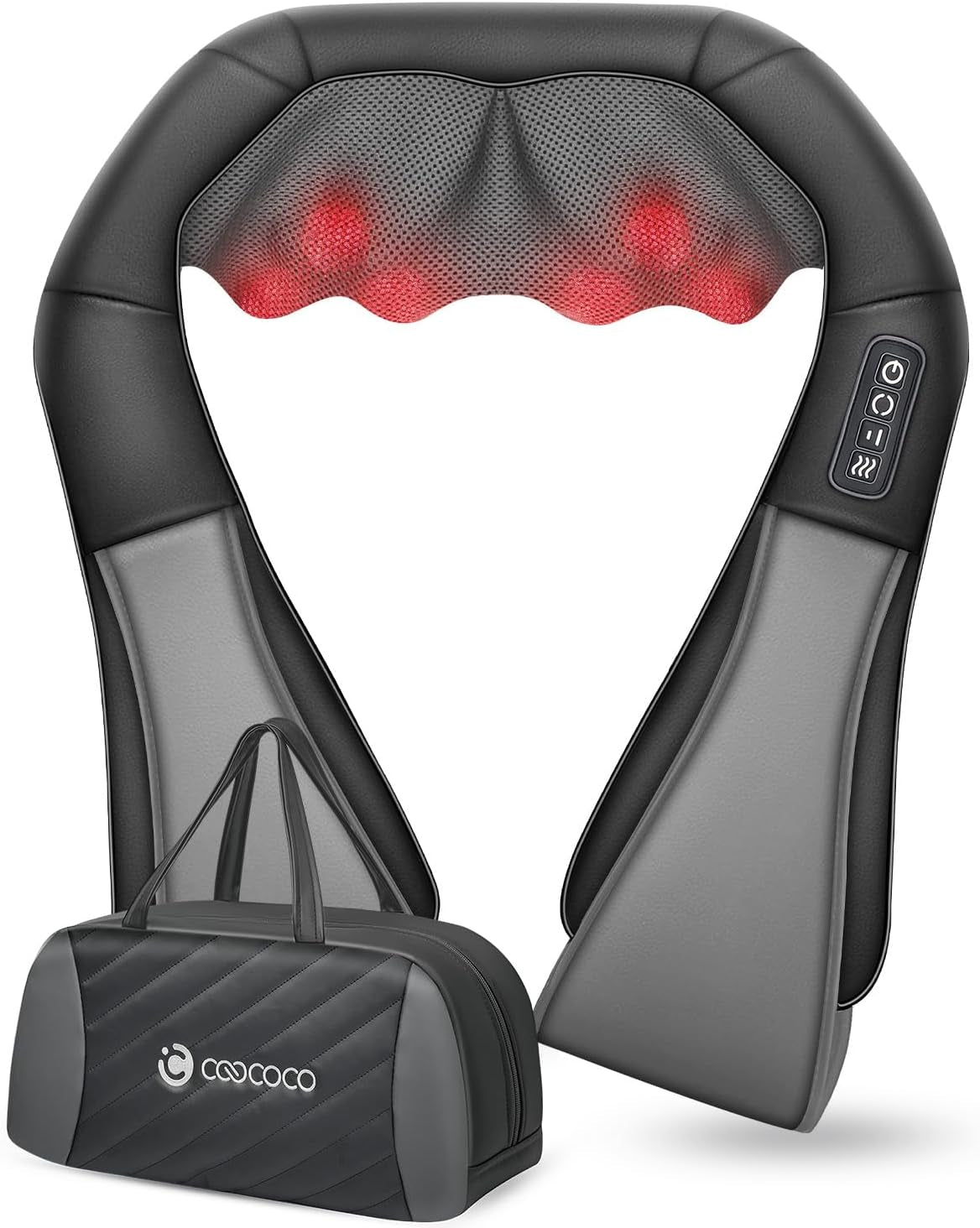Shiatsu Neck Massager -4D Kneading Back Massager with Heat, FSA HSA Eligible, Birthday Day Gifts for Dad/Women/Men, Deep Kneading Electric Massage Pillow, Massagers for Back and Neck Shoulder
