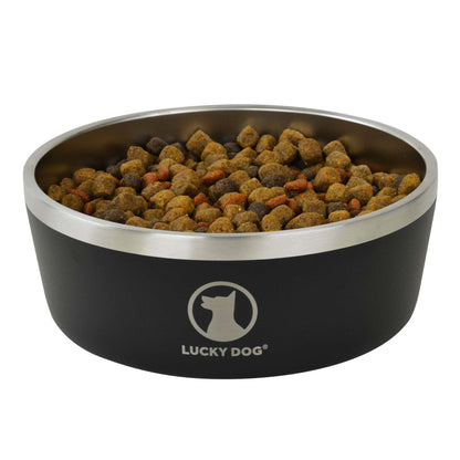 Indulge 5, Double Wall 5 Cup Stainless Steel Dog Bowl, 2-Pack