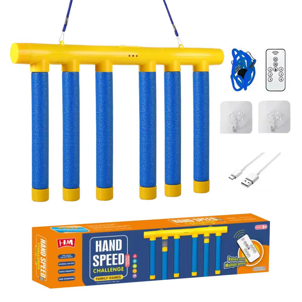 Challenge Falling Sticks Game kids reaction training toy with remote controller and portable design