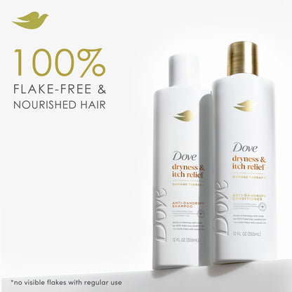 Damage Therapy Derma Anti-Dandruff Shampoo for Flaky Scalp Dryness + Itch with Pyrithione Zinc & Coconut Oil, 12 Oz